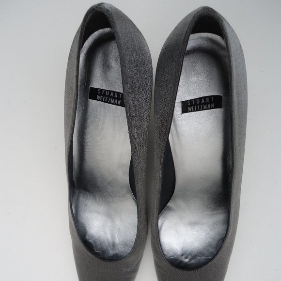 SIZE 9.5 B. Stuart Weitzman dressy satin shoes. - Picture 10 of 16